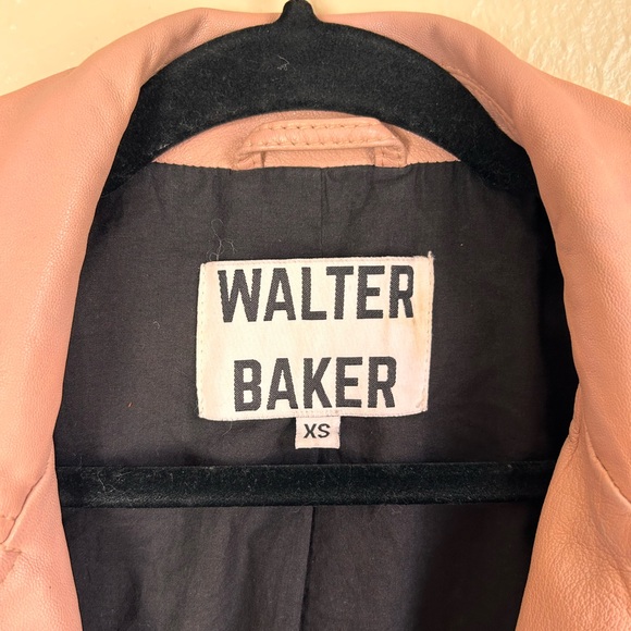 Walter Baker Allison Leather Moto Jacket In Ballet XS - Picture 8 of 9